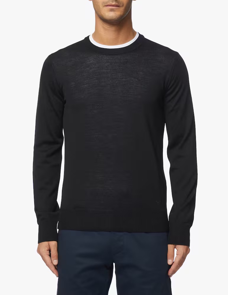 

Шерстяной джемпер Emporio Armani, черный