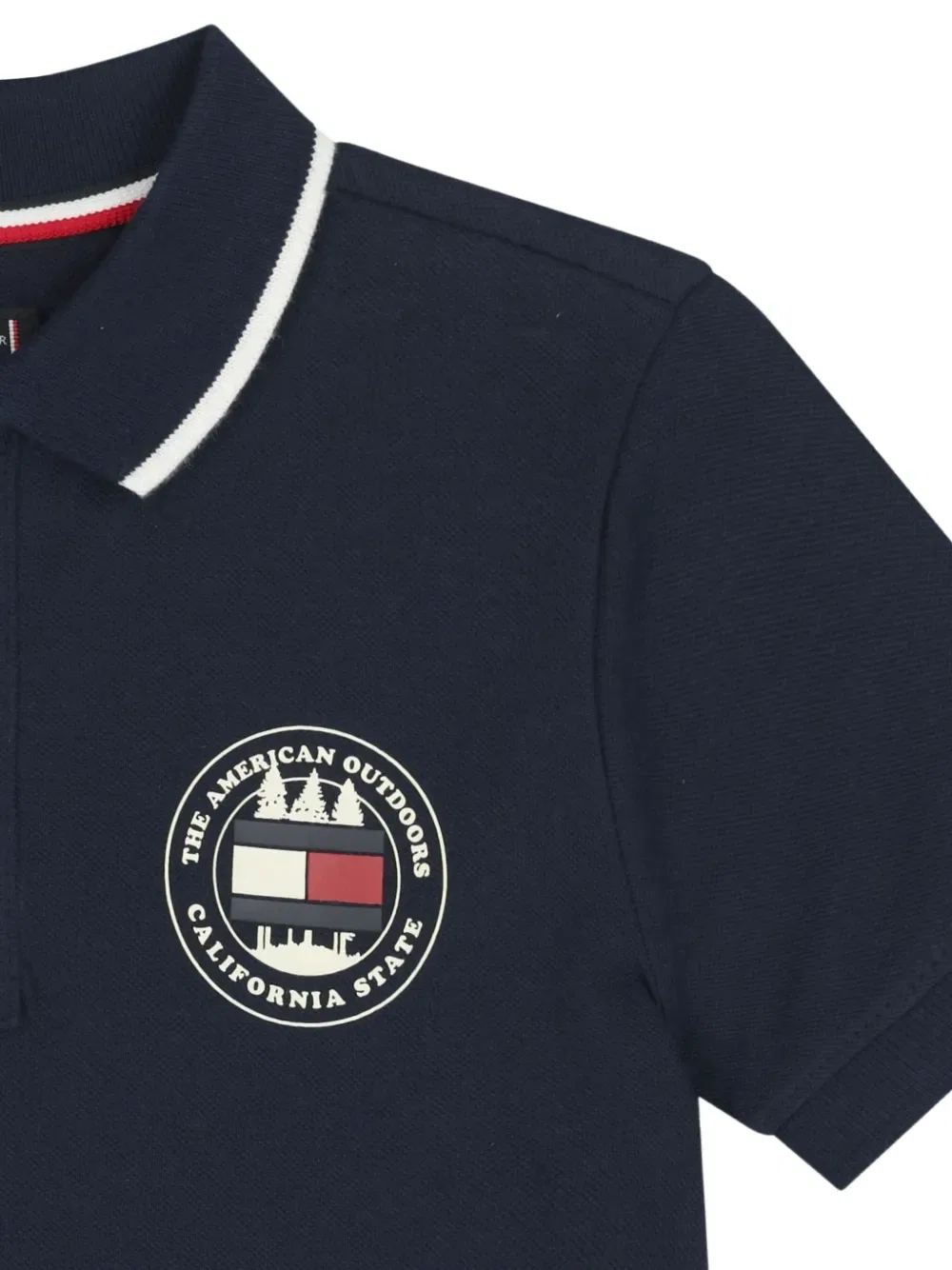 Поло с логотипом Tommy Hilfiger Junior, синий — фото 3
