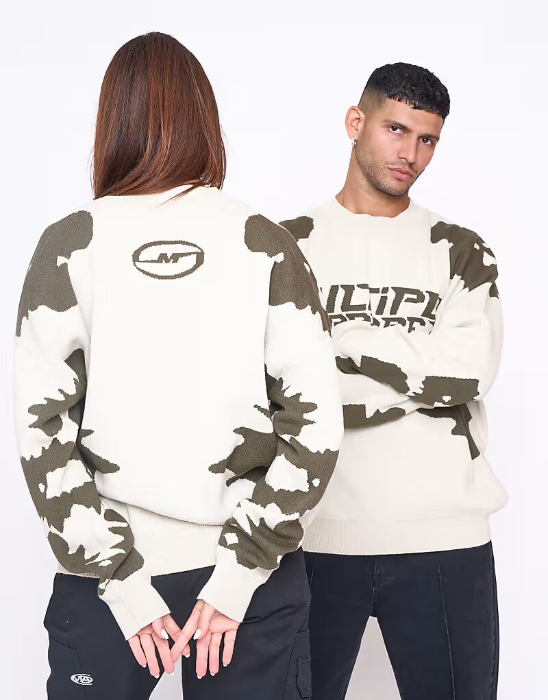 

Multiply Apparel - Urban - Объемный вязаный свитер в цвете «белый лебедь»