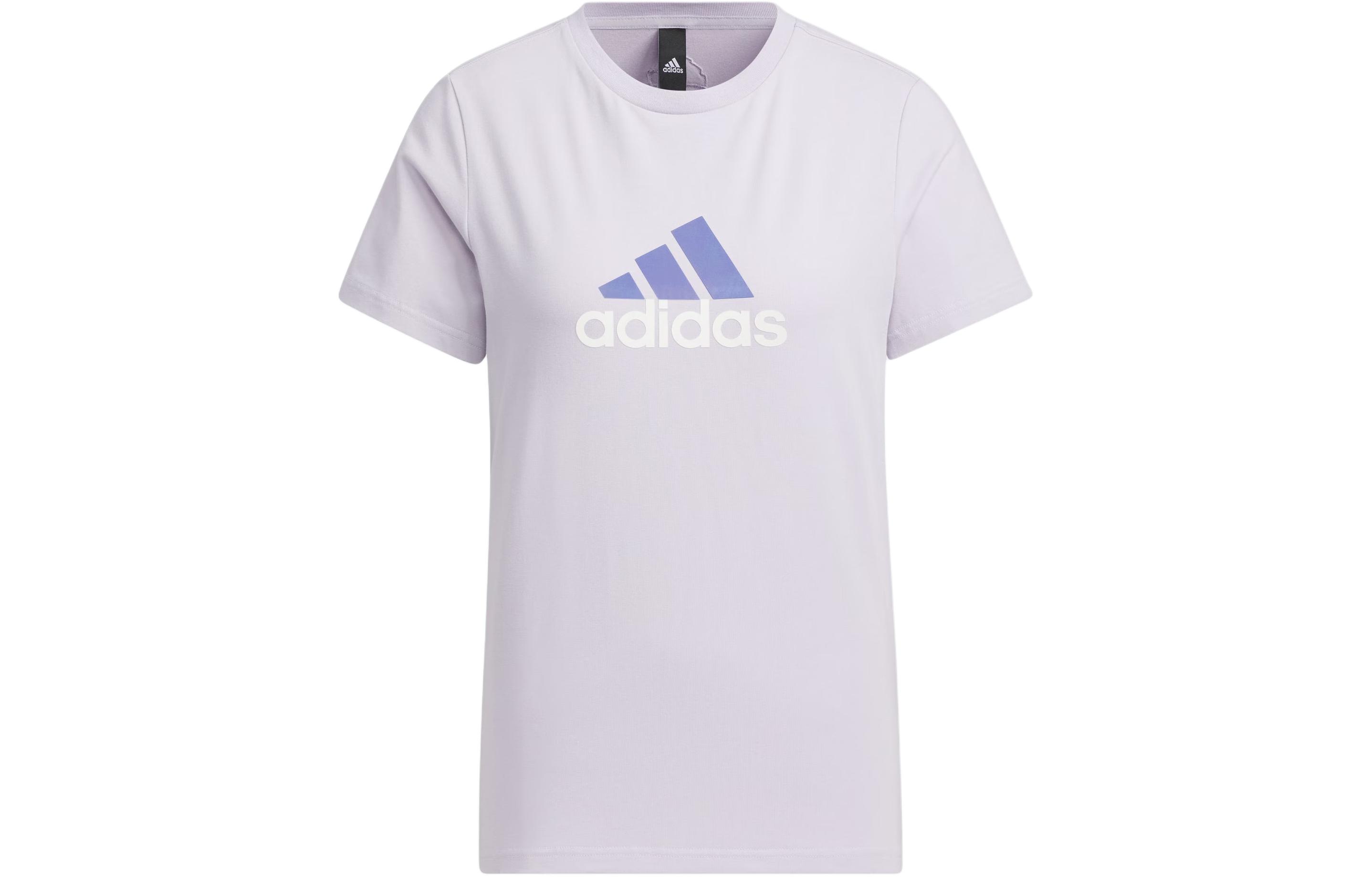 Футболка с втачными рукавами женская серебристо-фиолетовая Adidas — фото 2