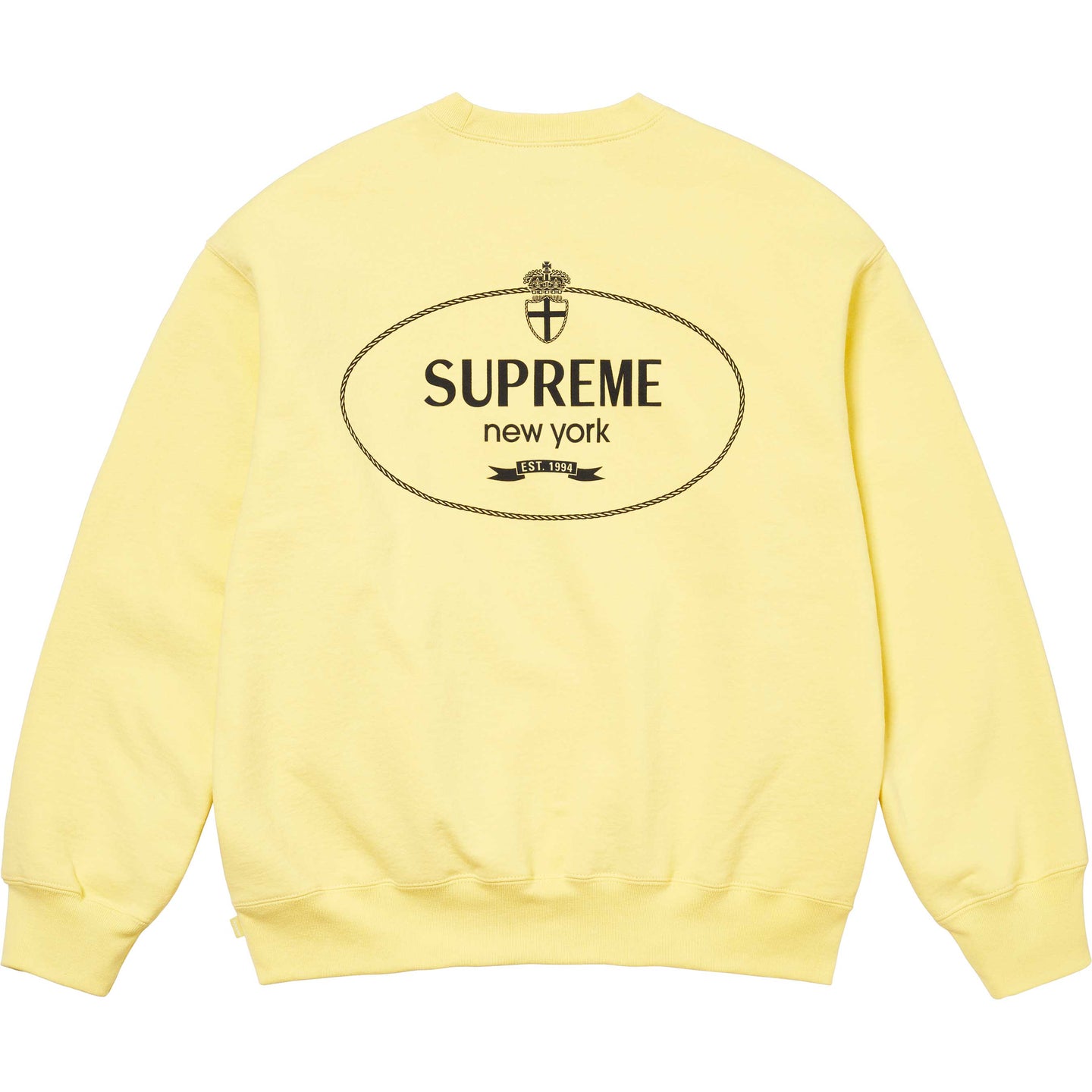 

Crest Crewneck FW24 Supreme, Светло-желтый/Светло-желтый