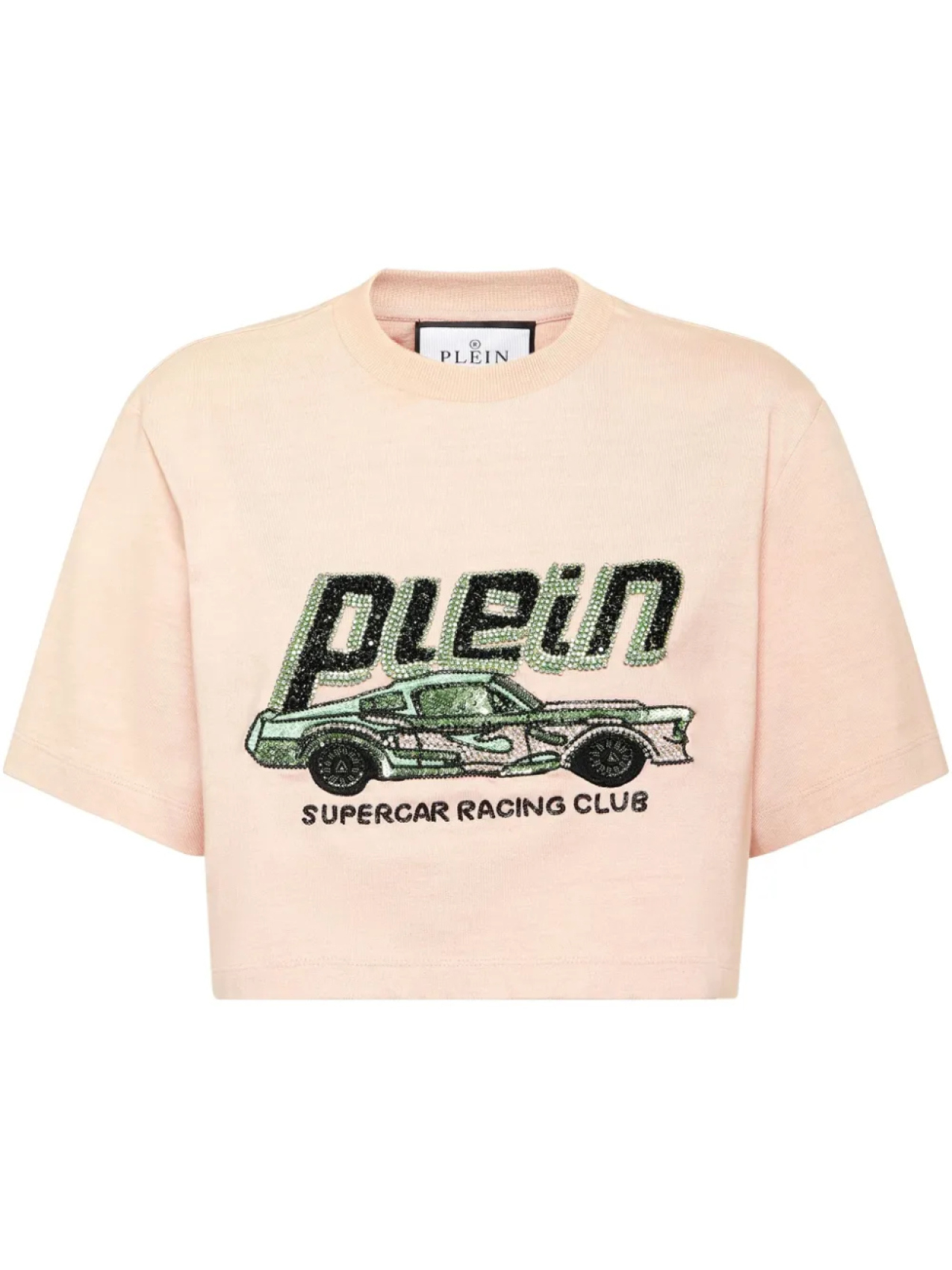 

Футболка Philipp Plein Plein Car Crop, розовый