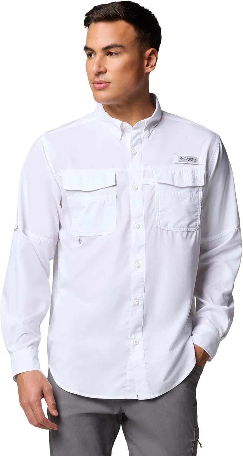 

Мужская рубашка Columbia Blood and Guts V с длинным рукавом, White