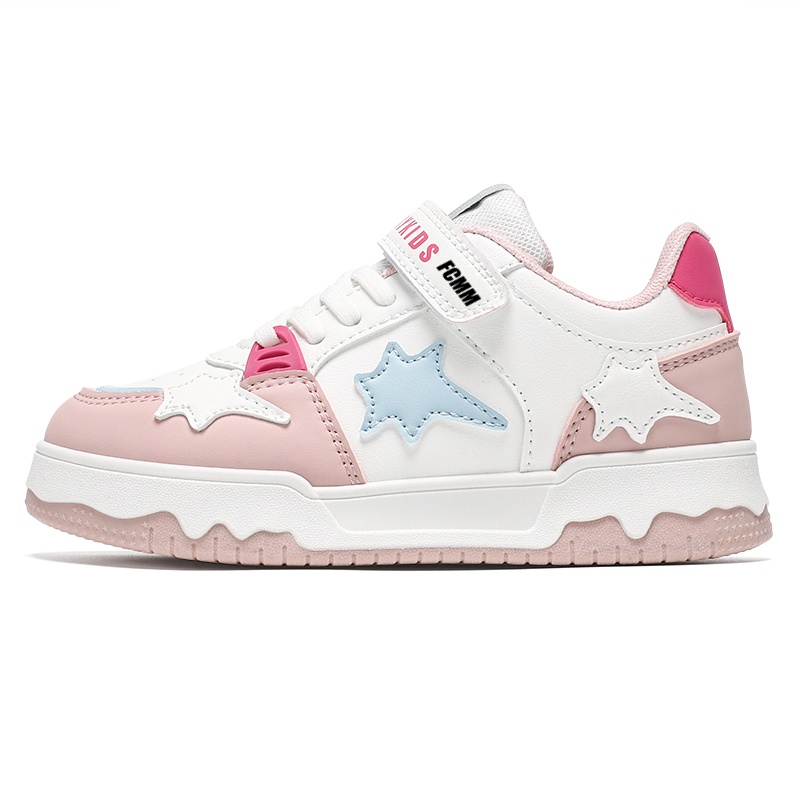 

Детские нескользящие скейтерские кроссовки FCMM, белый/розовый