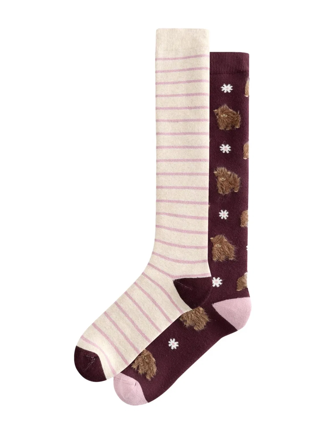 Высокие носки до колена Next, Light Beige/Lavender/Cyclamen