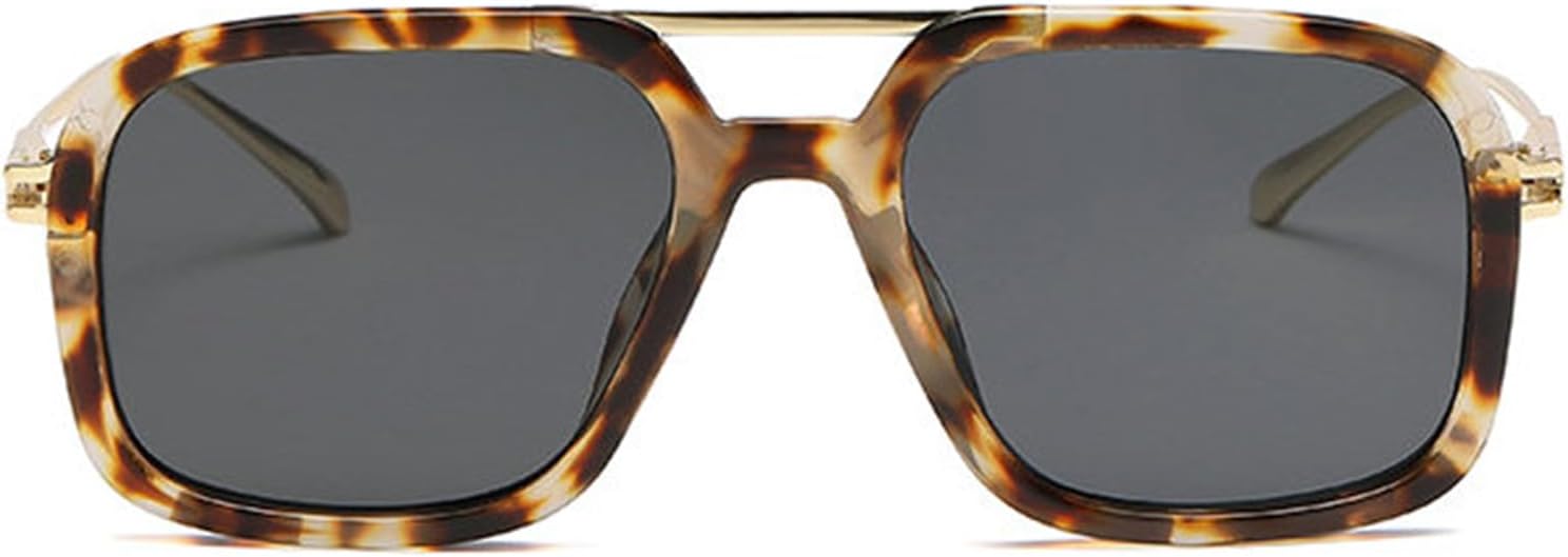 

Willochra — большие солнцезащитные очки-пилот с двойной перемычкой, женские, с градиентным переходом цвета, модные мужские солнцезащитные очки в стиле ретро, ​​квадратные, черные, с защитой от УФ-излучения UV400, C3