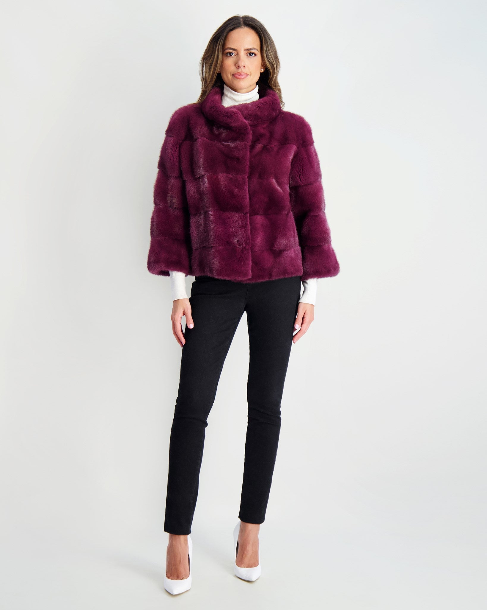 

Норковая куртка Gorski, цвет magenta