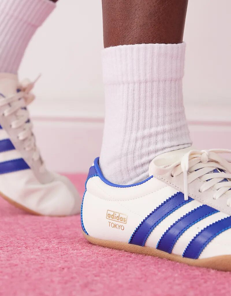 Кроссовки adidas Originals Tokyo белого и синего цветов — фото 4