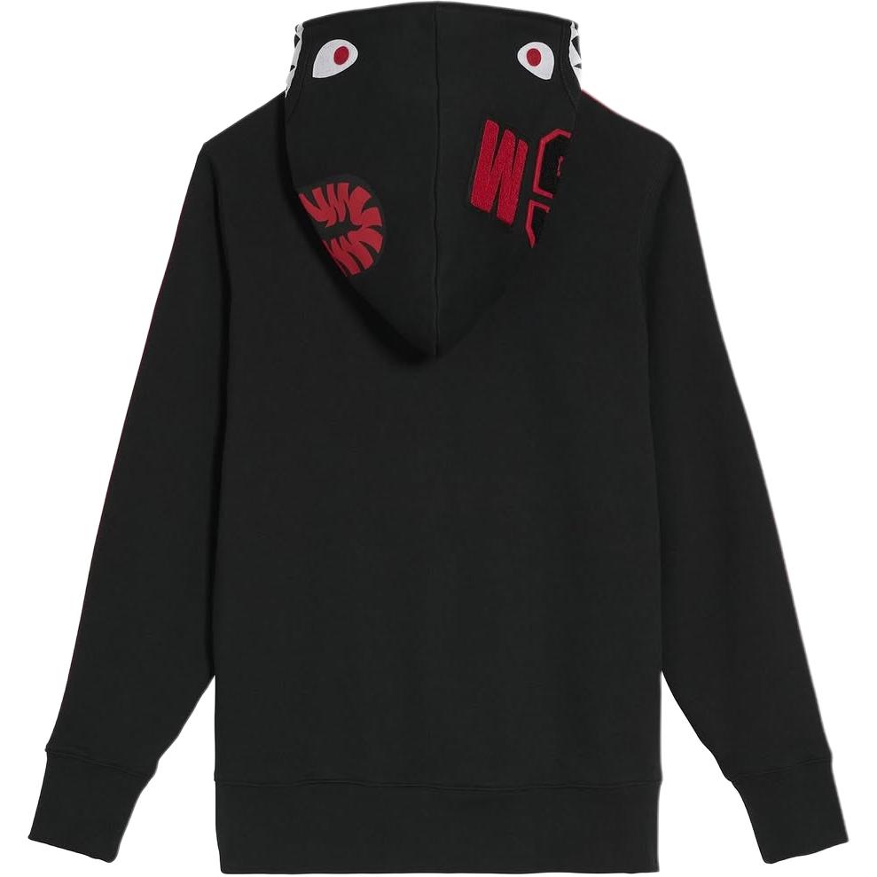 Adidas Originals Бейп И Адидас Акула Флисовая Толстовка с Полной Молнией, Red Black — фото 3