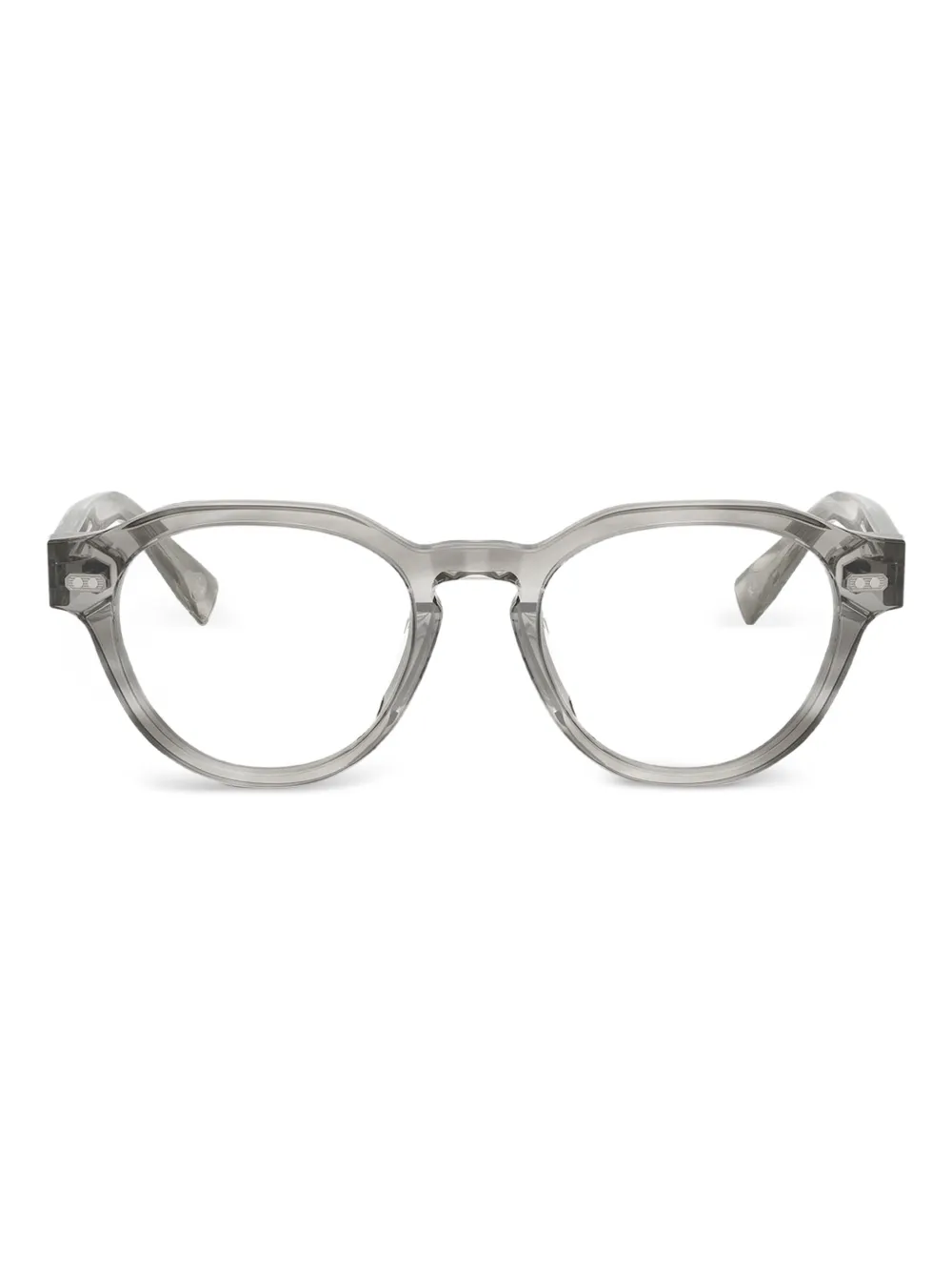 

Круглые ацетатные оправы Brunello Cucinelli, серый