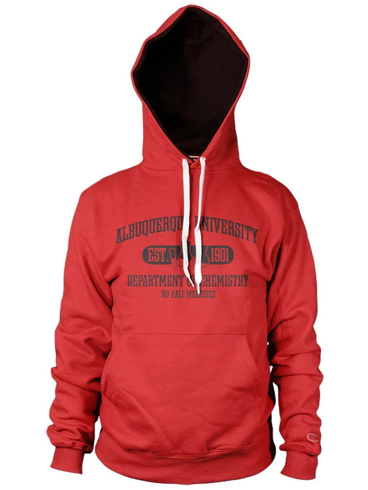 

Толстовка с капюшоном Albuquerque University Dept Of Chemistry Hoodie красного цвета Breaking Bad, Красный, Толстовка с капюшоном Albuquerque University Dept Of Chemistry Hoodie красного цвета Breaking Bad