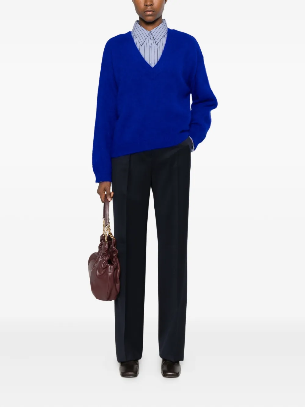 Брюки с завышенной талией Max Mara, синий — фото 2