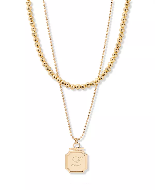 

Позолоченный комплект из ожерелий Margot Initial Brook & York, gold-l