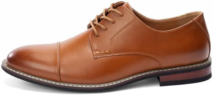 

Мужские классические туфли-оксфорды, стиль «крылышко» Prince, современные формальные шнурованные, с круглым носком, подошва TPR Cusolemore, коричневый