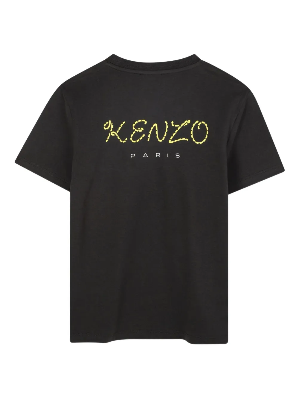 Футболка с вышивкой Tiger Kenzo Kids, черный — фото 2