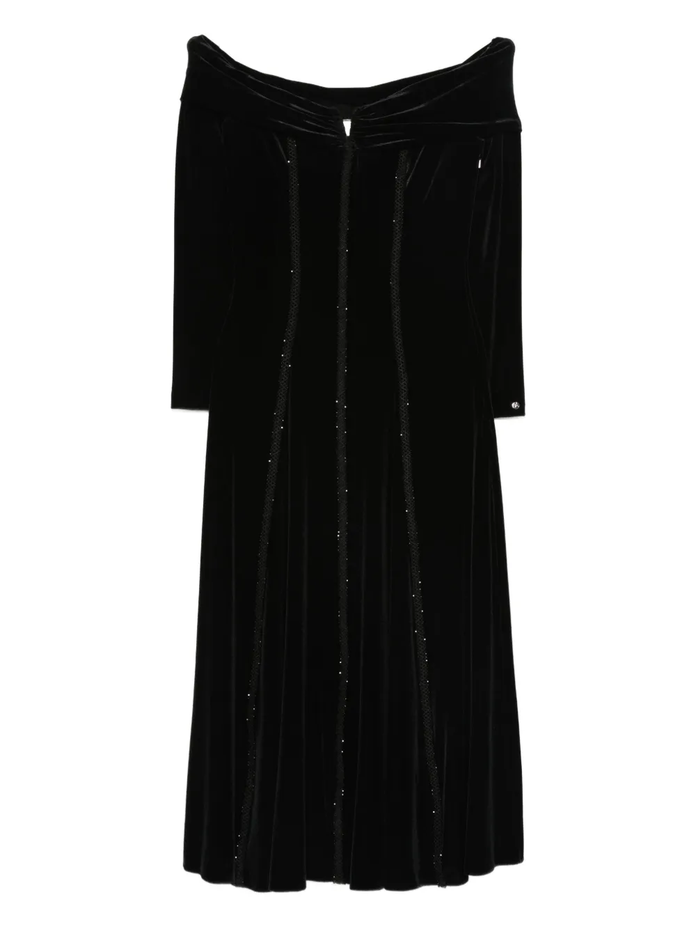 

Платье миди с кристаллами Nissa, черный