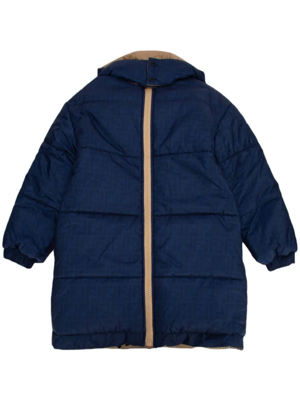 

Пуховик с логотипом FF Fendi Kids, синий