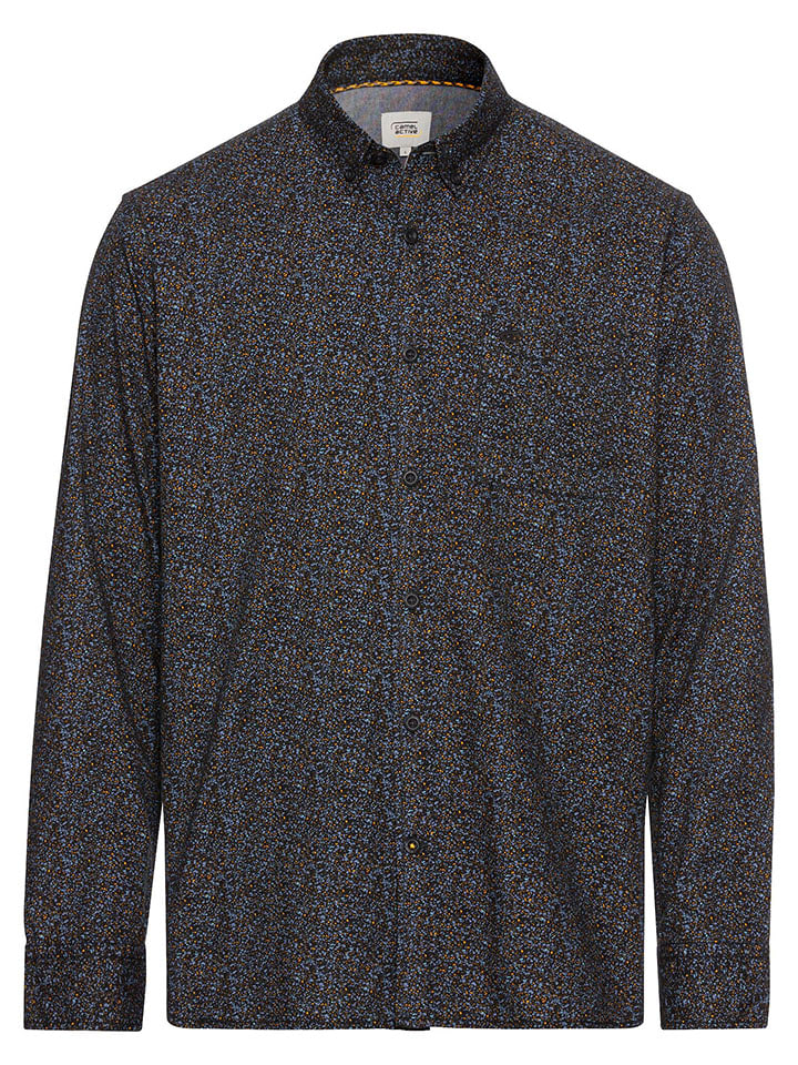 

Camel Active Рубашка черного/синего/оранжевого цвета