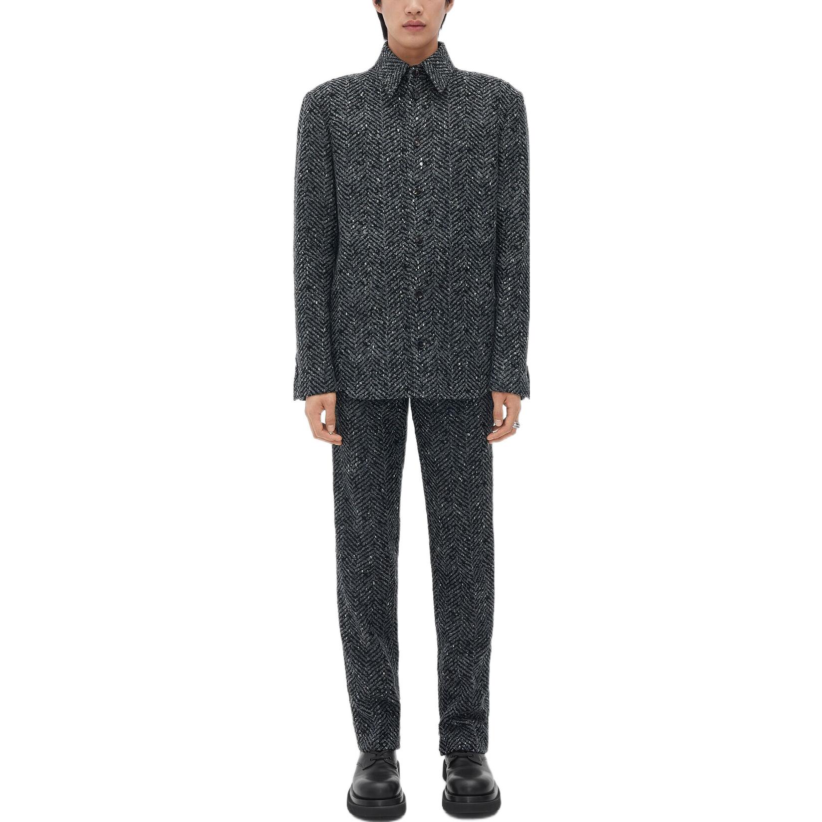 Bottega Veneta Куртка мужская черная серая, Black Gray — фото 4