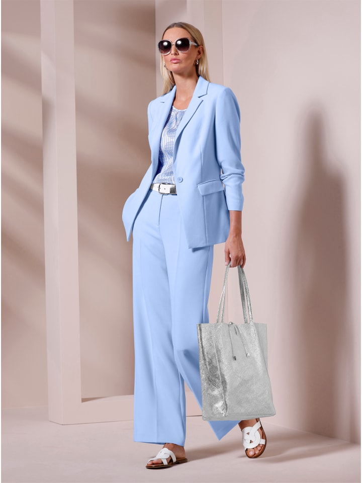 

Heine Ледяной синий брючный костюм