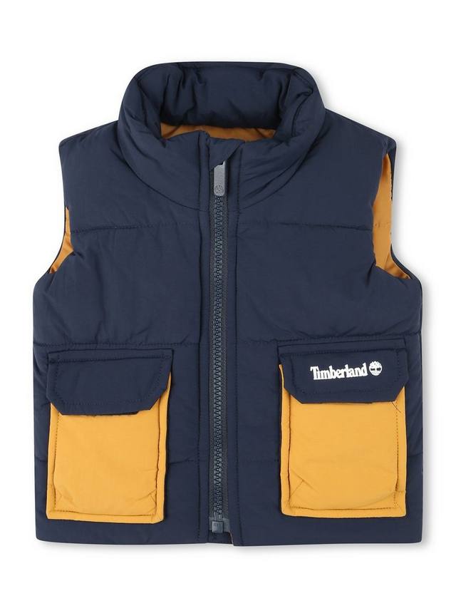 

Детский водоотталкивающий пуховик-жилетка Timberland, цвет Night