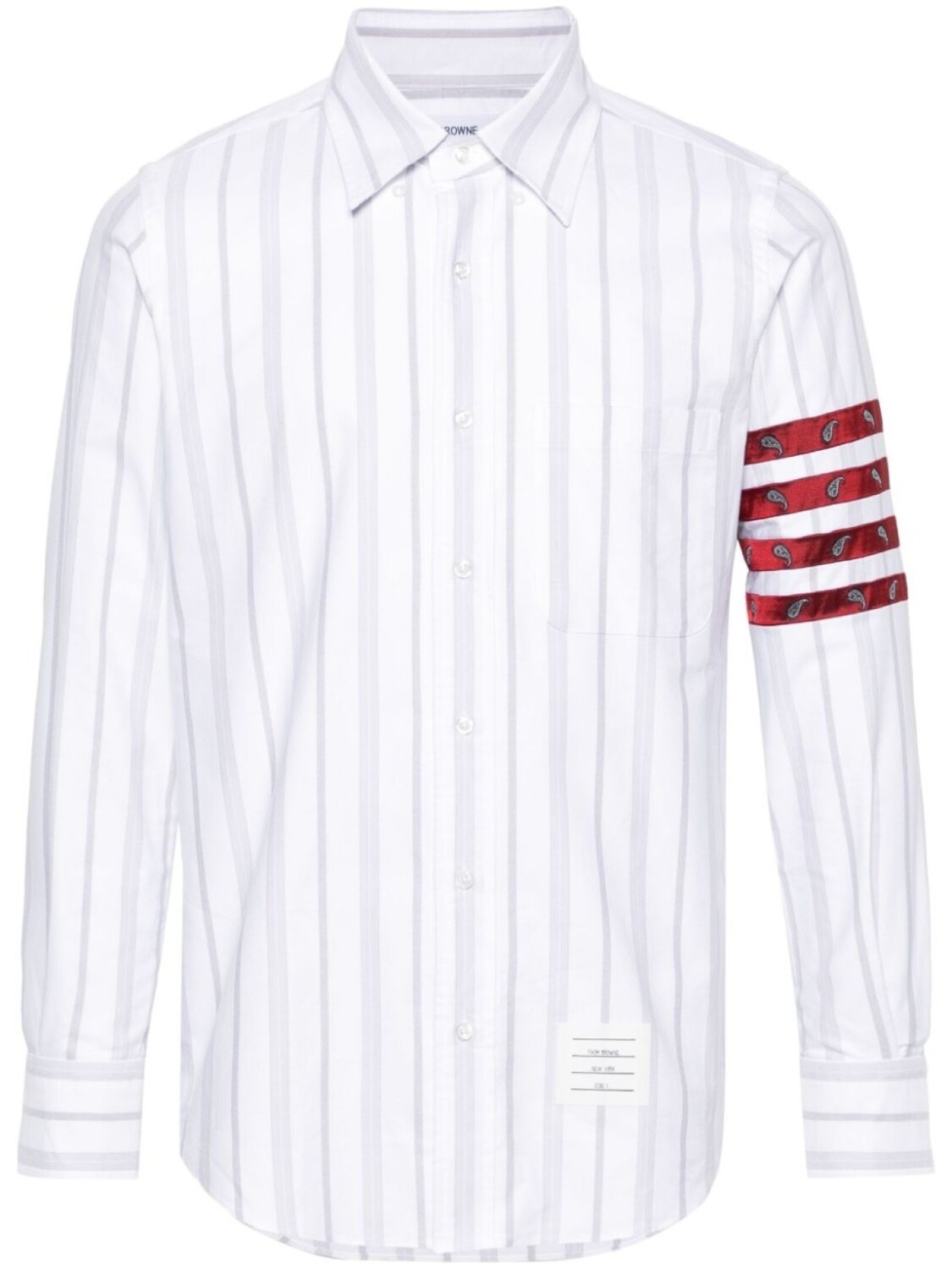 

Thom Browne рубашка с полосками 4-Bar, белый
