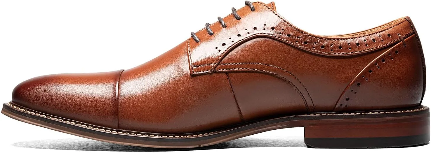 Мужские туфли Stacy Adams Maddox Oxford Toe Cap, коньячный — фото 4