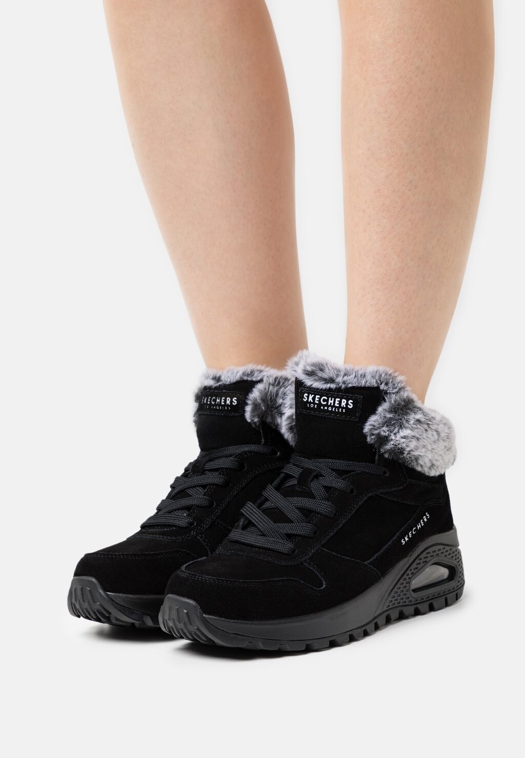 

Ботильоны на шнуровке UNO RUGGED Skechers, черный