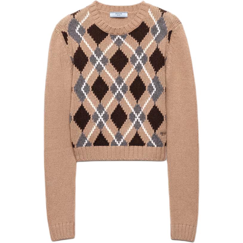 

Свитер с узором аргайл PRADA, camel