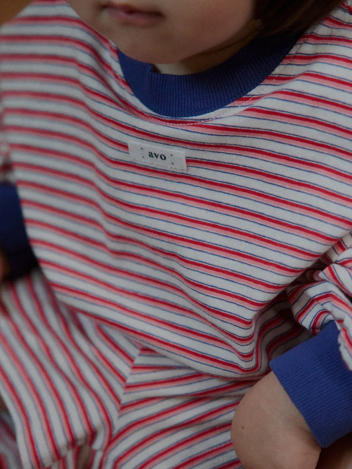 Детский свитшот Natural Stripe розового цвета от Avo — фото 4