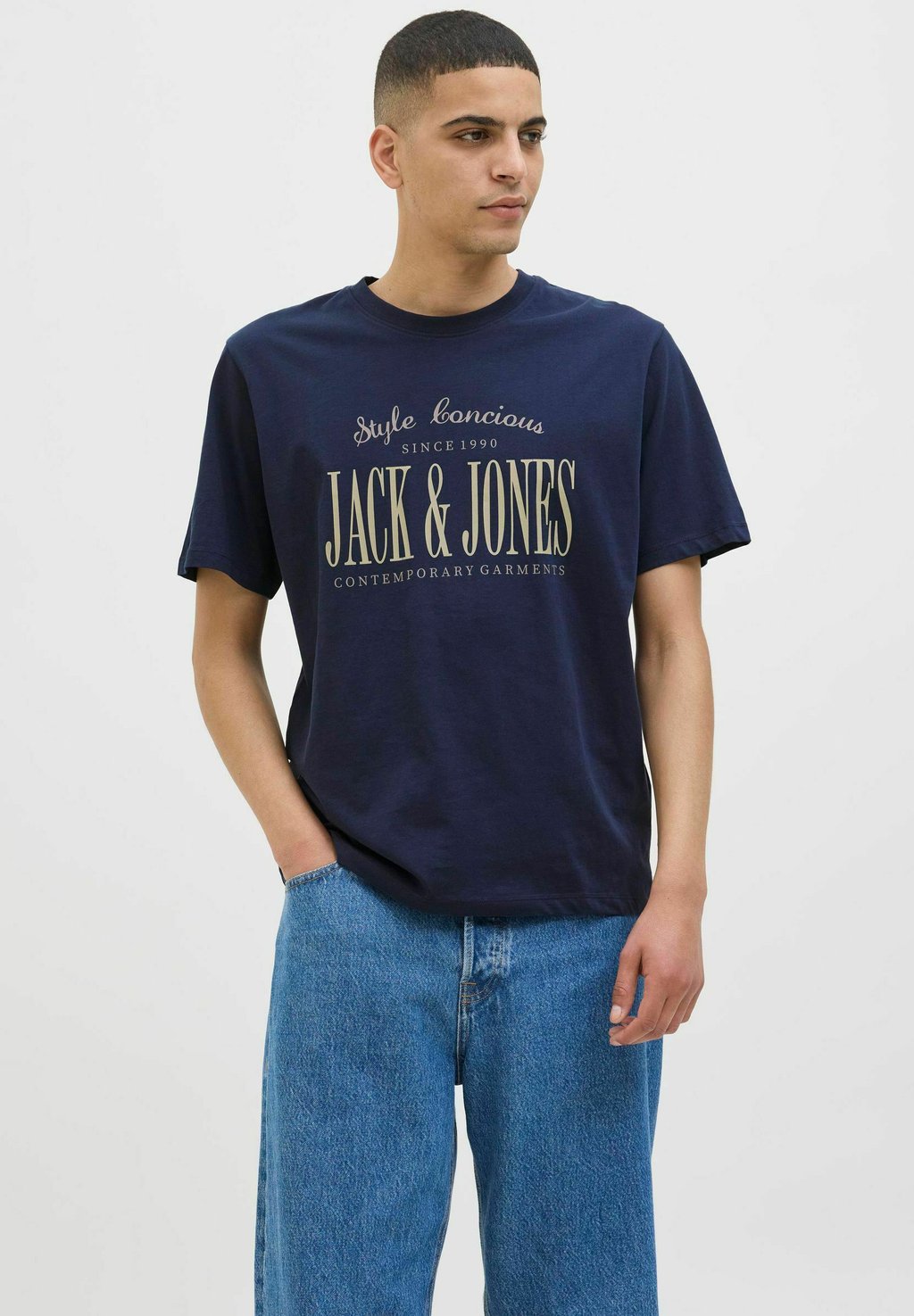 

Футболка с принтом RUNDHALSAUSSCHNITT Jack & Jones PREMIUM, темно-синий