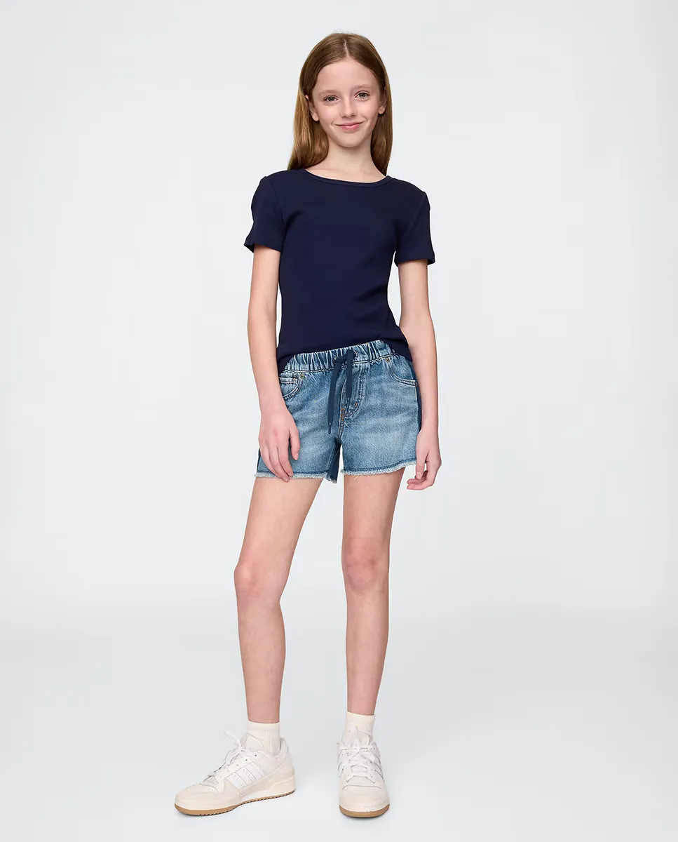 

Джинсовые шорты с низкой посадкой для девочки Gap, синий