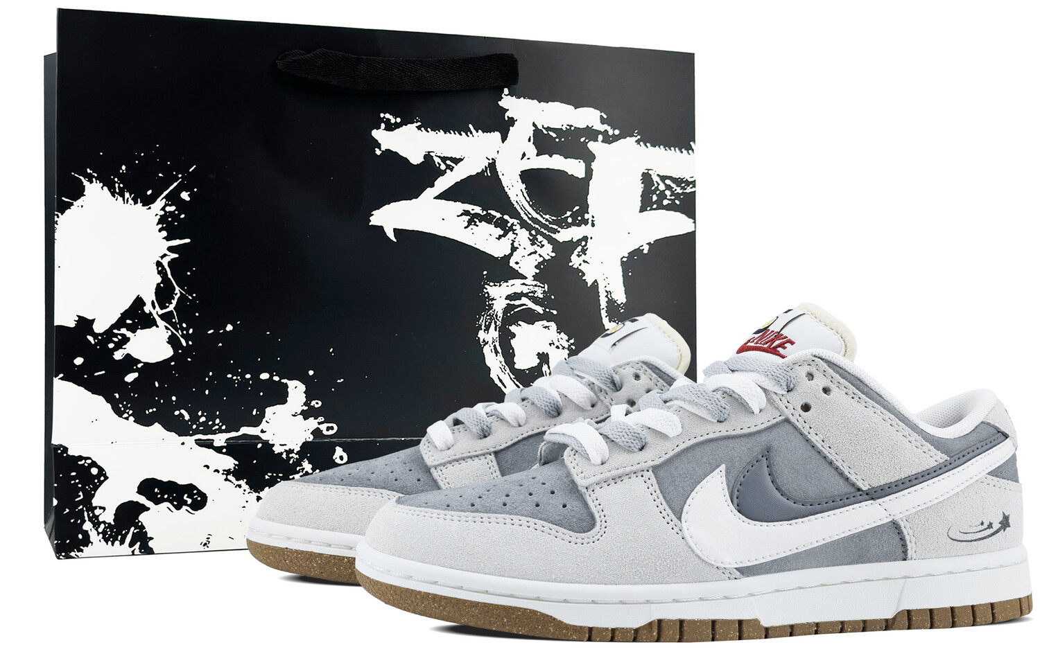 

Кроссовки Nike Dunk Skateboarding Shoes Women's Low-top Gray, серый