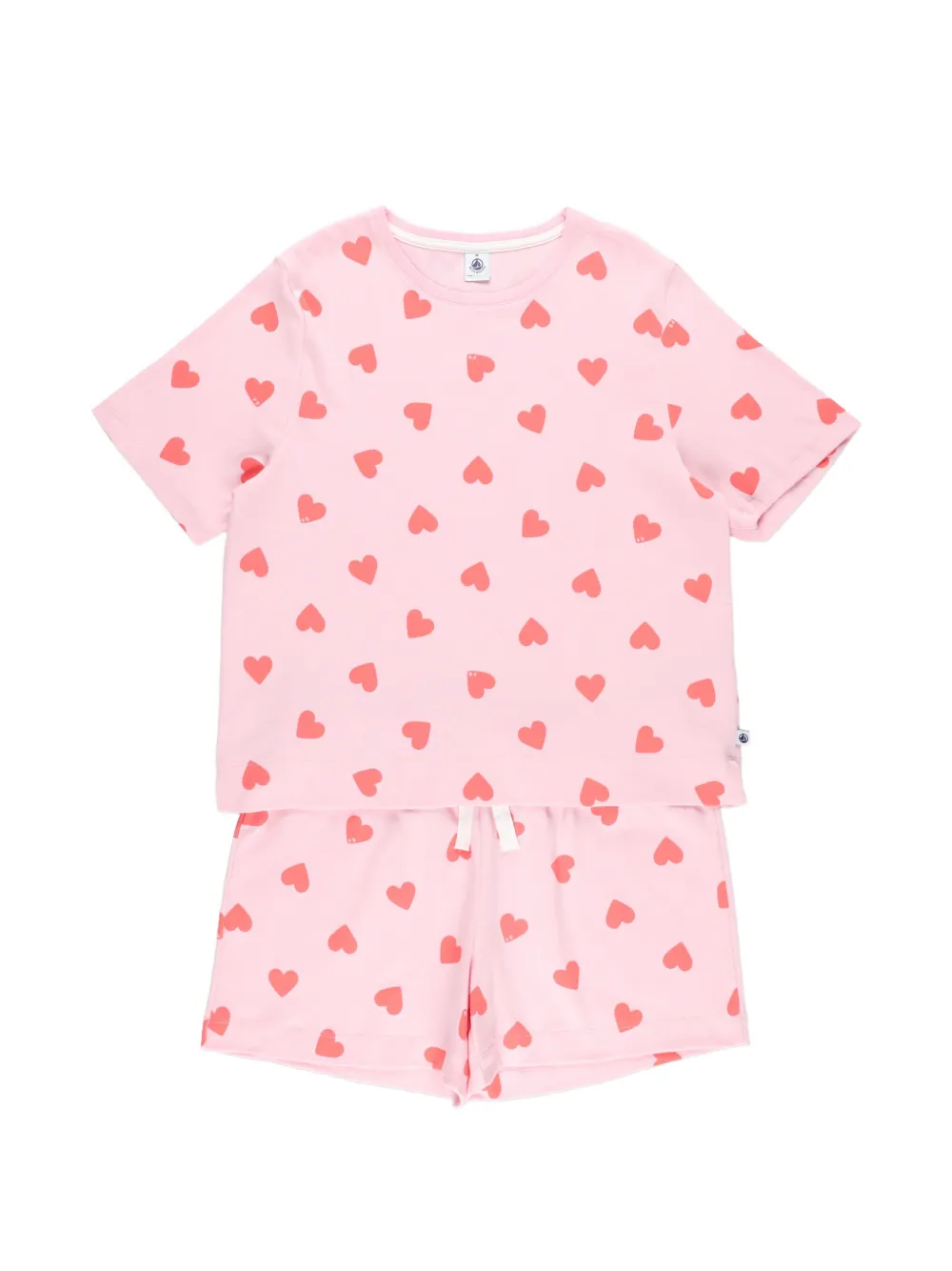

Пижама с сердечками (набор из двух) Petit Bateau, розовый
