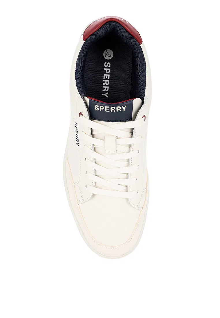 Кроссовки мужские, кожаные, Off White темно-синий Red Sperry — фото 4