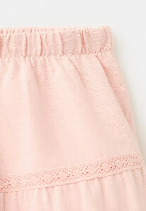 Детская юбка а-силуэта Mango Kids, Pink — фото 4