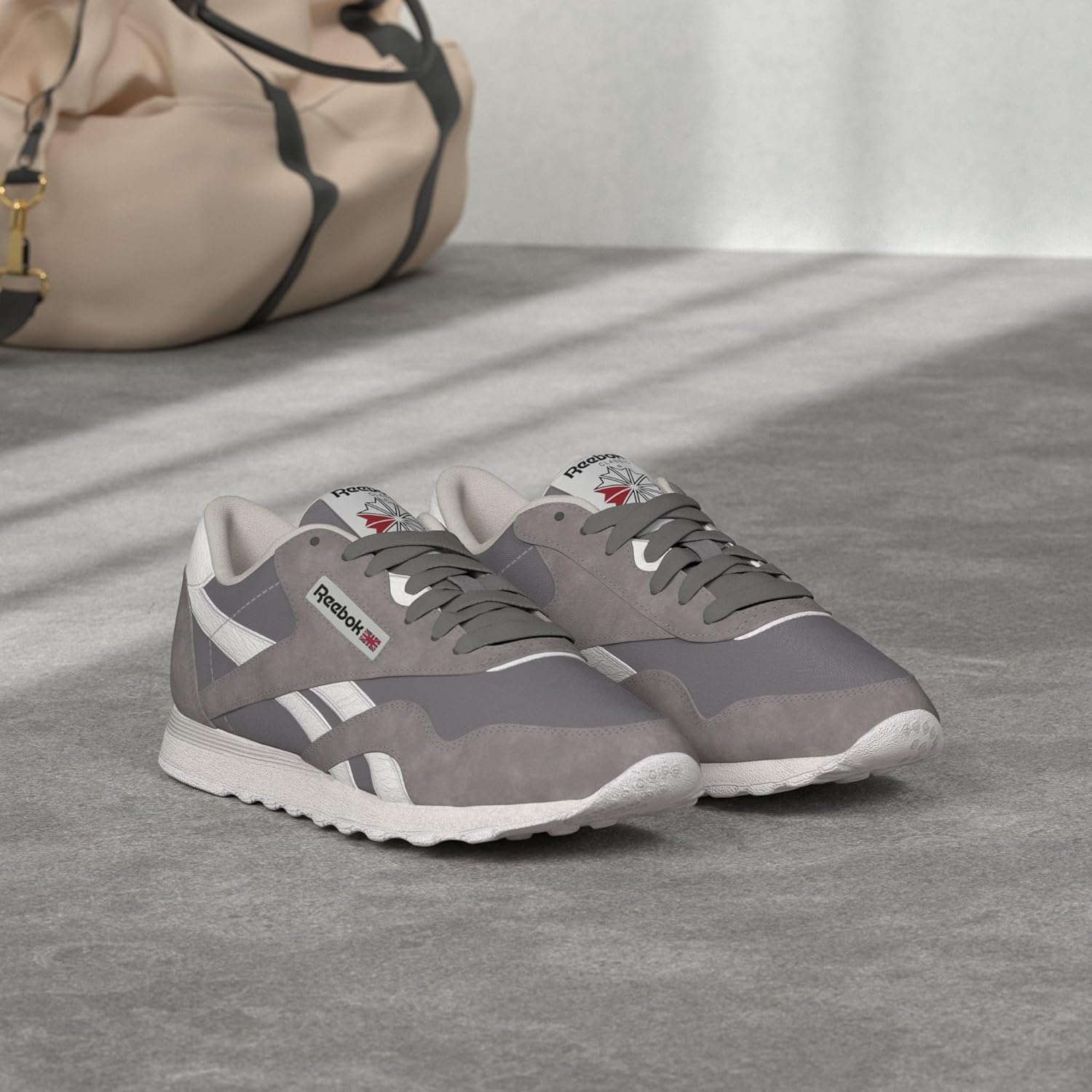 Мужские кроссовки Reebok Classic Nylon, белый/серый — фото 2