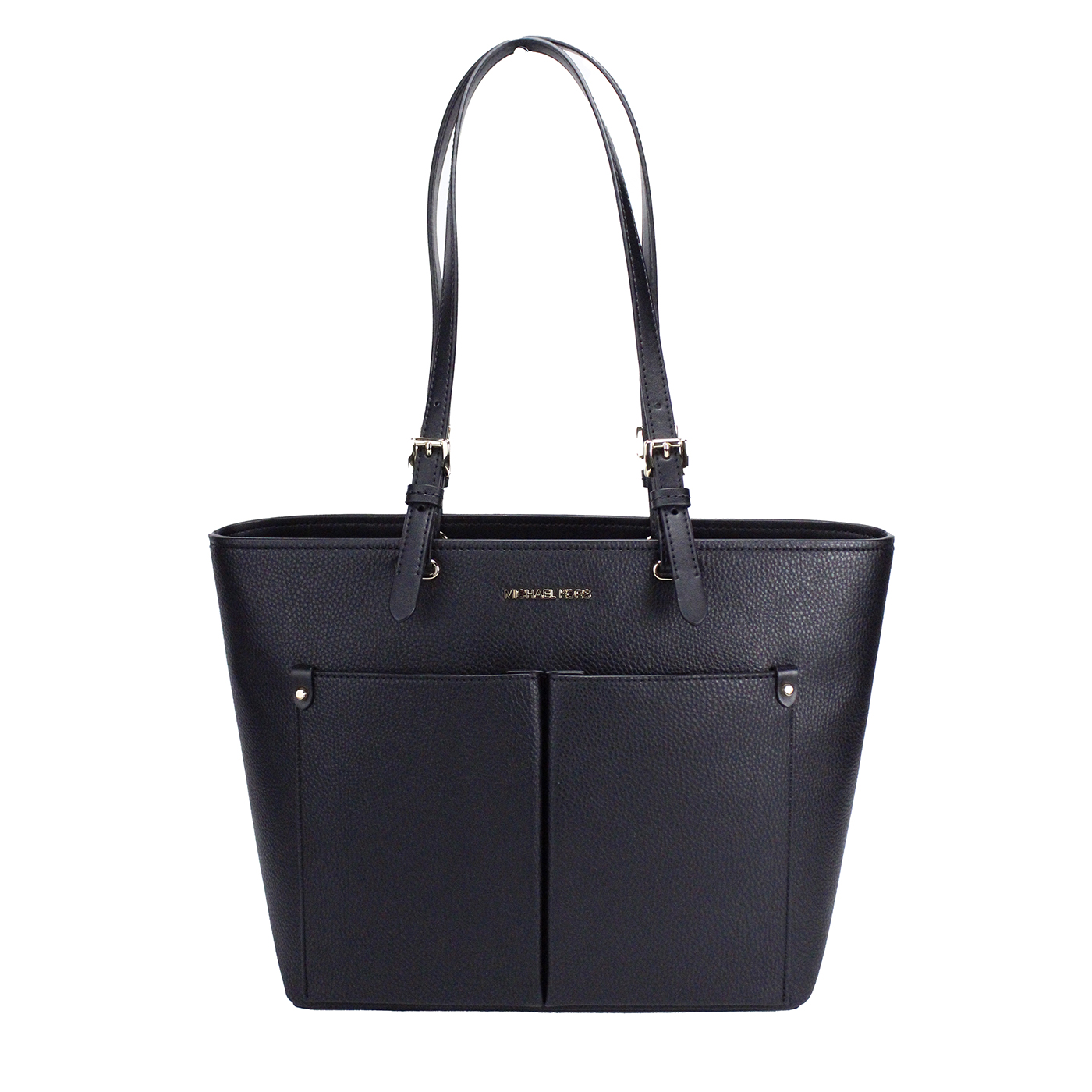 

Сумка-тоут Jet Set Medium из черной веган-кожи с двумя карманами Michael Kors