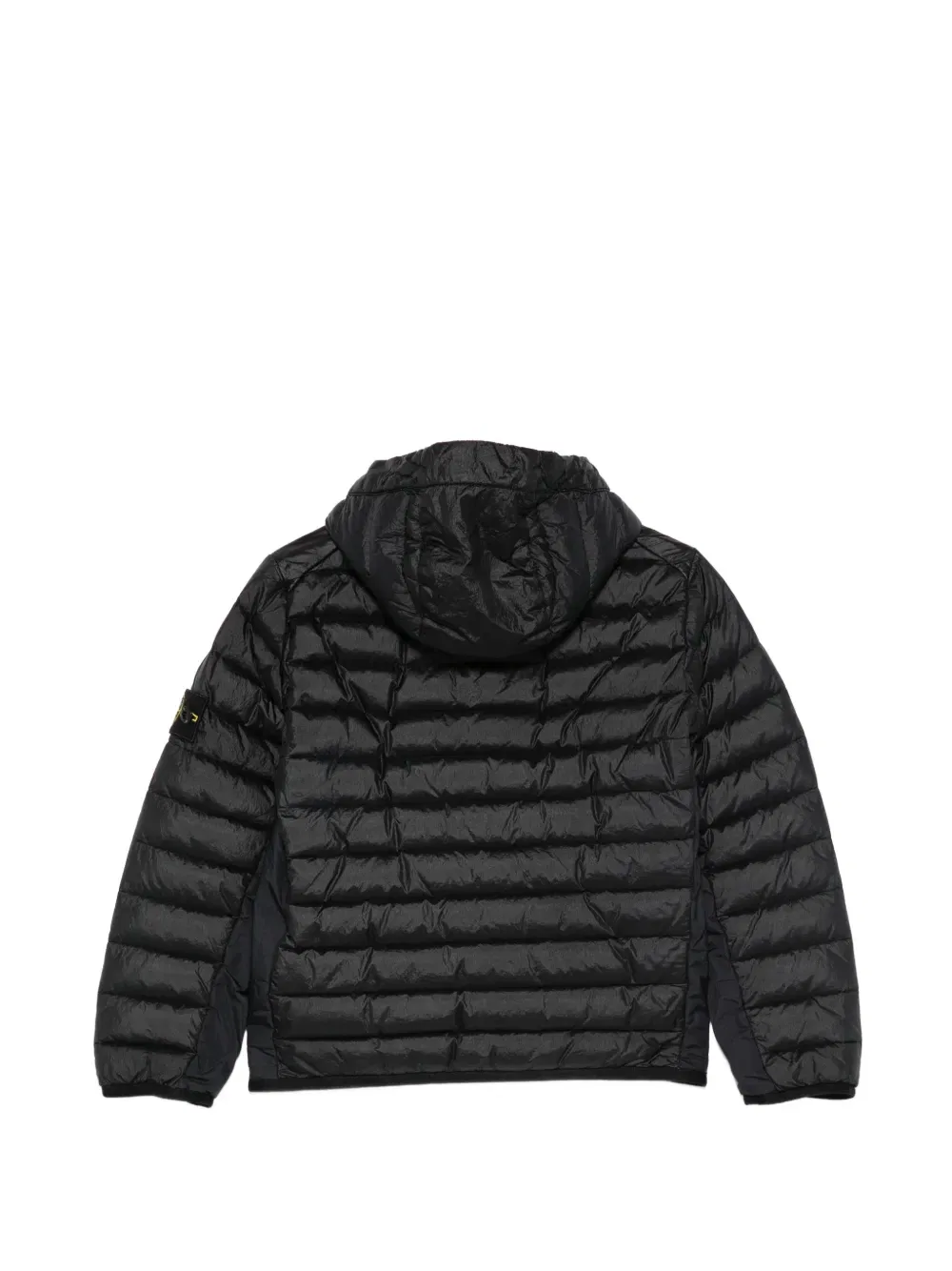 Стеганая куртка с капюшоном Stone Island Junior, черный — фото 2