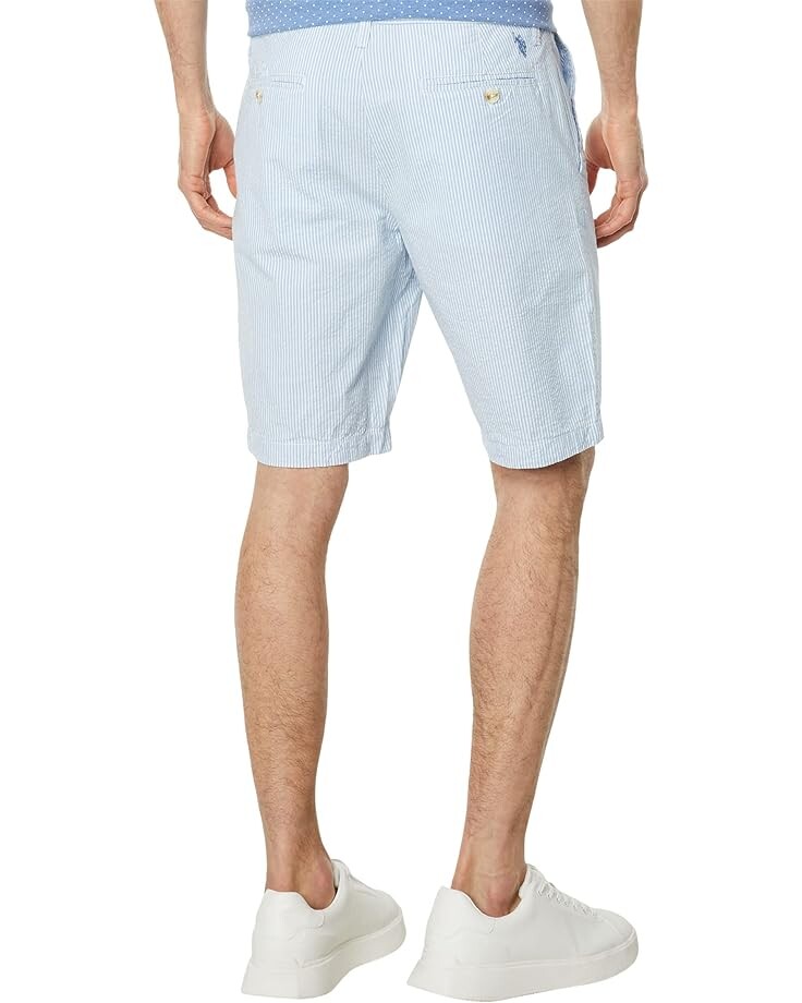 

Шорты U.S. POLO ASSN. Seersucker Hartford Shorts, цвет Blue White Stripe