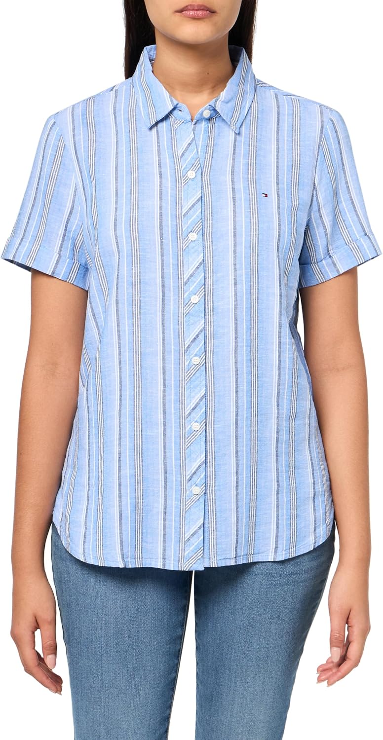 

Рубашка Tommy Hilfiger для мальчиков и женщин Tommy Hilfiger для похода, Blue Multi