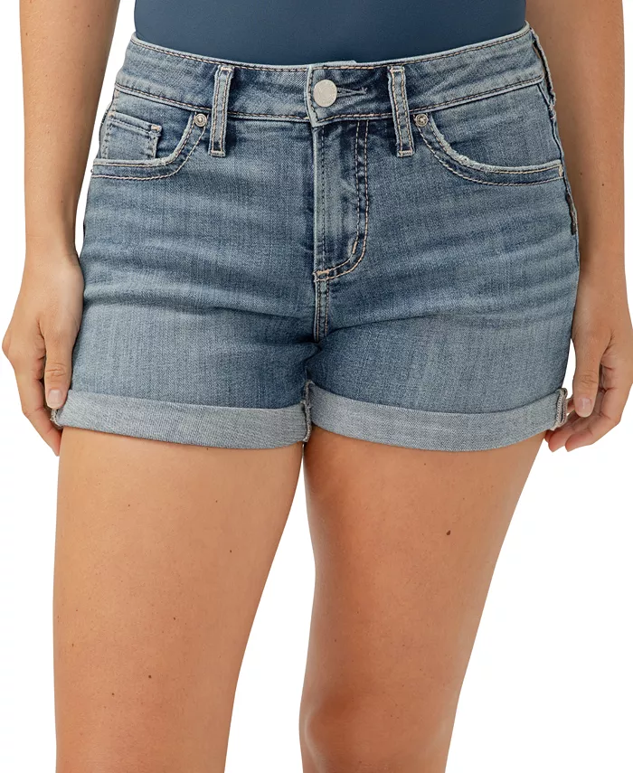 

Женские джинсовые шорты Suki с завышенной талией Silver Jeans Co., синий