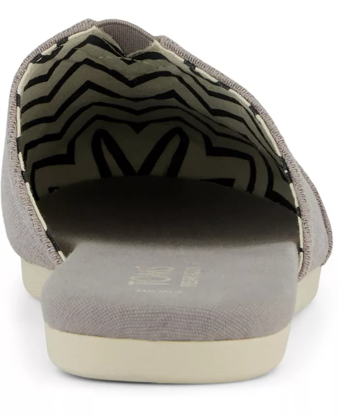 Женские мюли-альпаргаты с миндалевидным носком Espadrille Almond Toe Mules TOMS, серый — фото 3