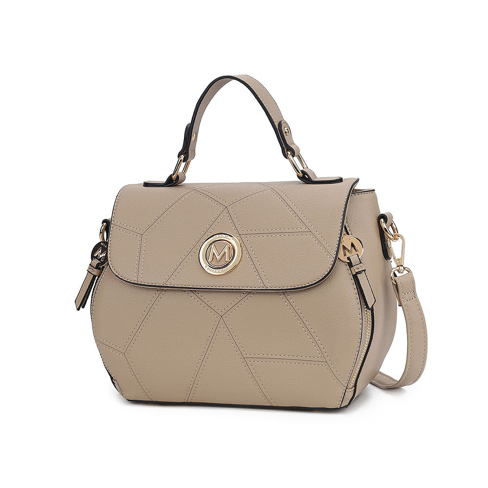 

Женская сумка-портфель из веганской кожи Clementine от Mia K MKF, Taupe