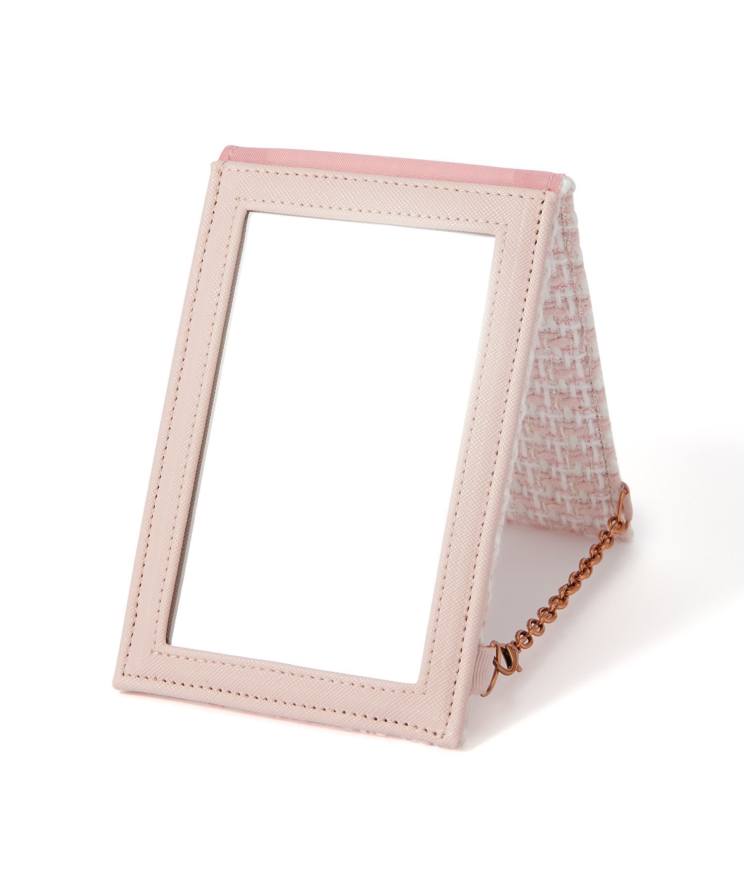 Твидовое складное зеркало S Francfranc, pink