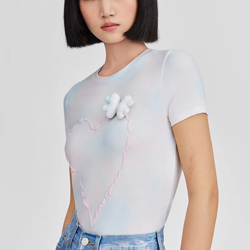 Футболка SUSAN FANG с градиентом и круглым вырезом Victoria's Secret, Gradient Rainbow — фото 4