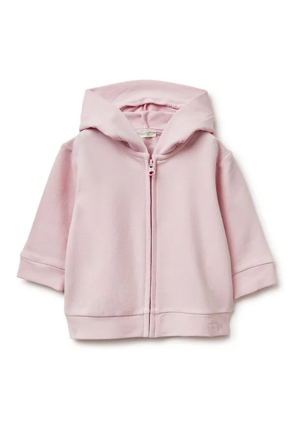 Толстовка на молнии. свитшот на молнии United Colors Of Benetton, Pink