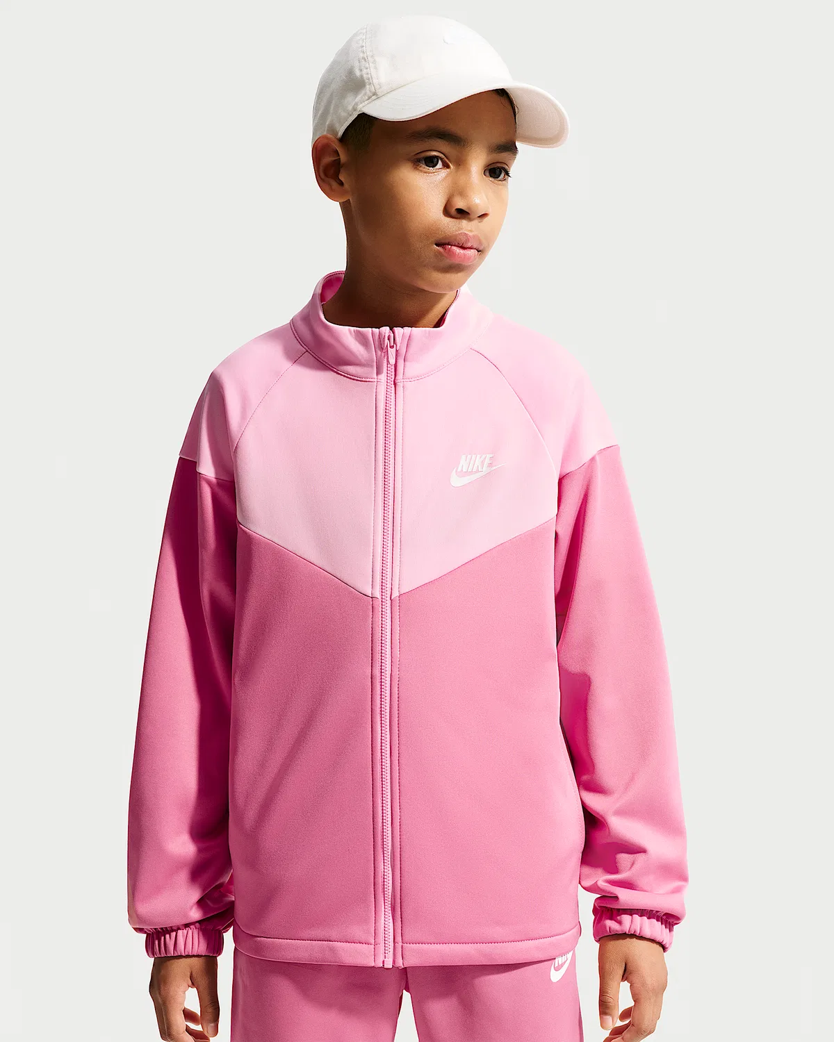 Детский спортивный костюм Dri-FIT Nike Sportswear, Peony/Medium Soft Pink/White — фото 2