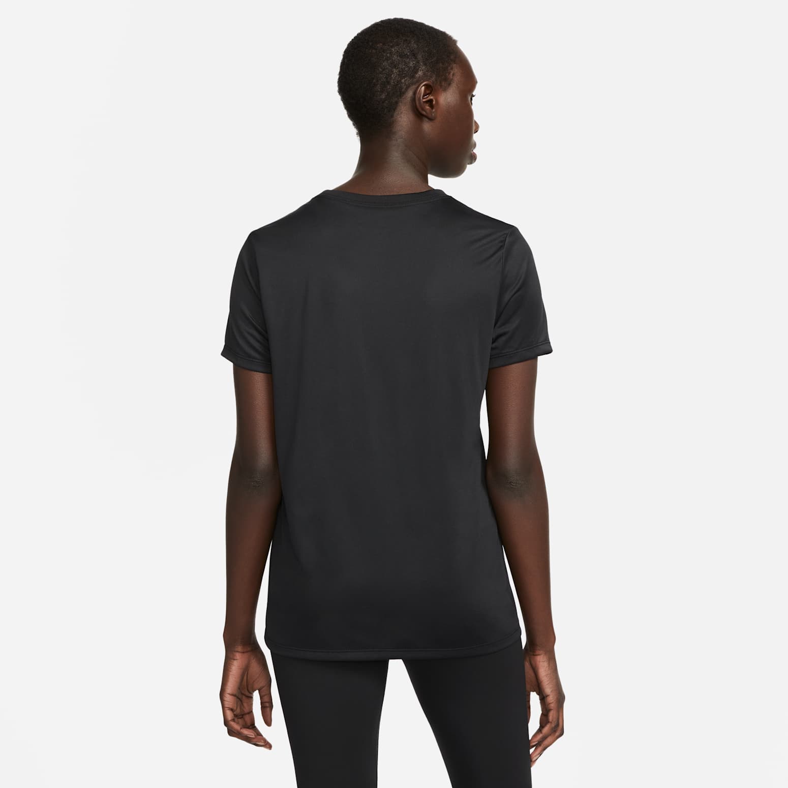 Футболка (WMNS) Nike Dri-FIT T-Shirt 'Black' — фото 2