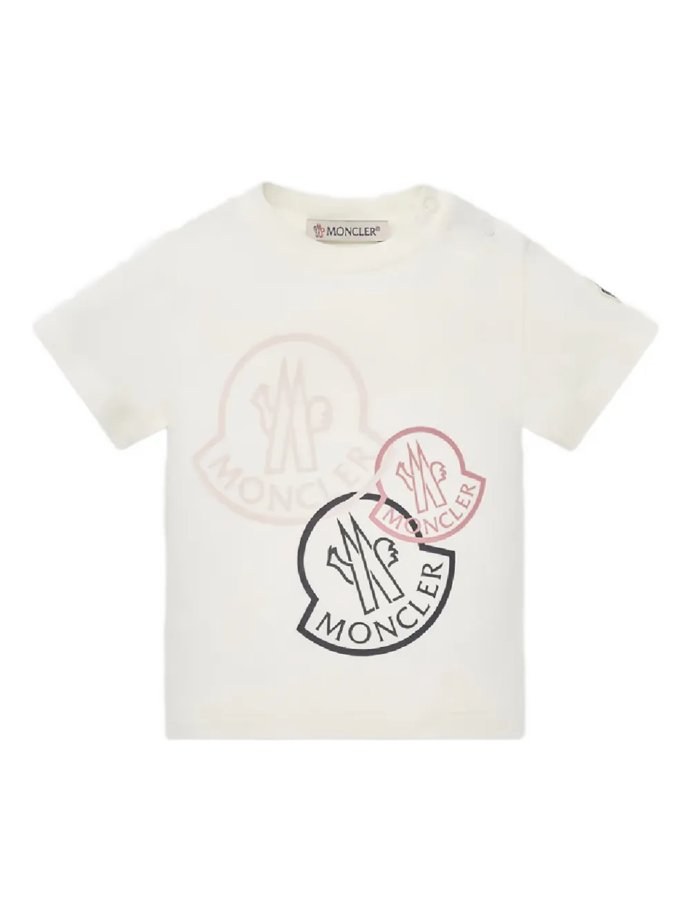 

Футболка с короткими рукавами и логотипом Moncler Enfant, нейтральный